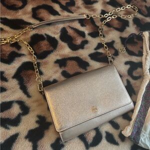 Tory Burch Metallic Gold Crossbody Bag